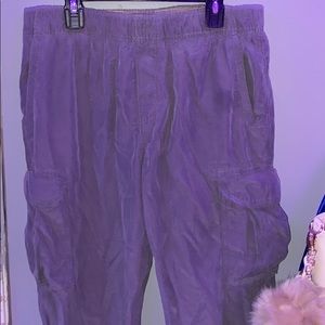 Charcoal cargo pants.